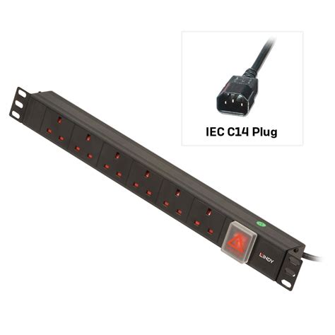 U Way Uk Sockets Horizontal Pdu With Iec C Cable Power From