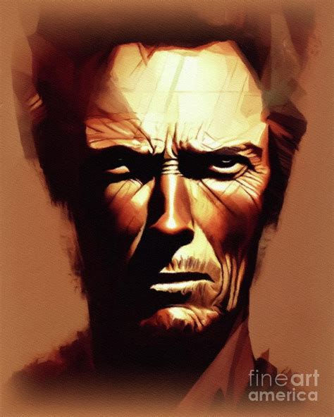 Clint Eastwood Movie Legend Painting By Raphael Terra Fine Art America