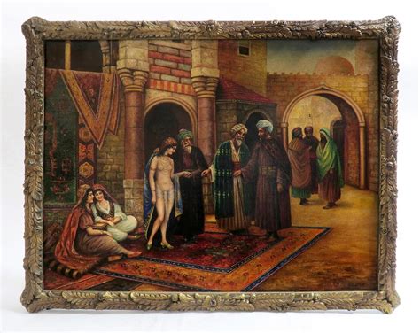 Sold Price Orientalist Signed Oil On Canvas Painting Nude Harem