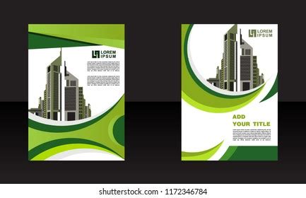 Green Color Book Cover Background Business Stock Vector Royalty Free