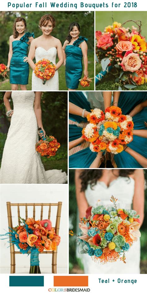 10 Stunning Fall Wedding Bouquets To Match Your Big Day Teal Fall