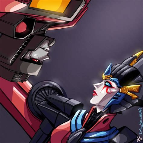 starscream  windblade transformers art cyberverse windblade