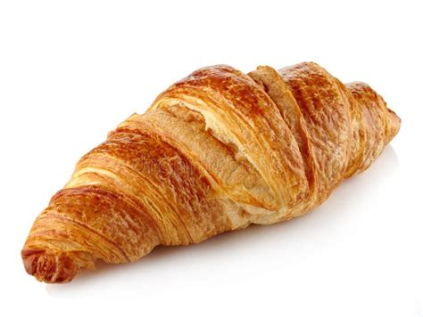 Il Croissant Fresco Ha Riempito Dalla Crema Della Vaniglia Sul Piatto