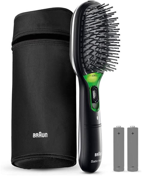 Braun Satin Hair Haarb Rste Br Iontec Mit Etui Schwarz