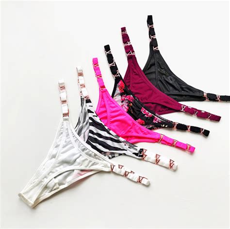 Sexy Women Pantie Crystal Alloy Underwear Fitness Gym Thongs Low Rise