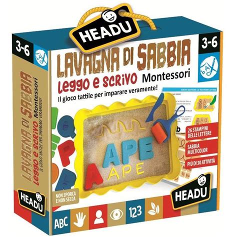 Headu Lavagna Di Sabbia Leggo E Scrivo Montessori It