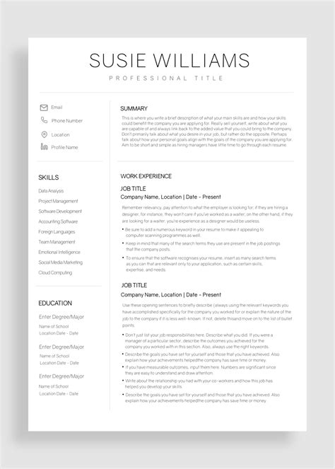 Resume Templates Rolan Resumes