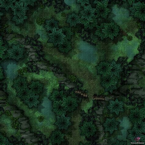 Jungle Path Battle Map 30x30 R Battlemaps