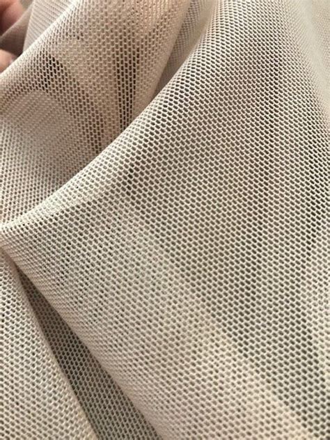 4 Way Stretch Power Mesh Tan Beige Etsy Mesh Fabric Mesh Crystal