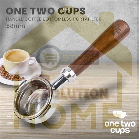 Jual HSS TOOLS One Two Cups Handle Coffee Bottomless Portafilter 58mm