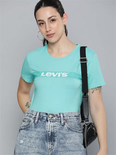 Buy Levis Pure Cotton Brand Logo Printed T Shirt Tshirts For Women