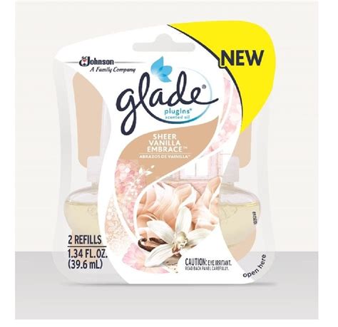 Glade 21764 Sheer Vanilla Embrace Scent Air Freshener Refill 134 Oz Default Title Air