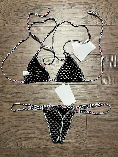 Wicked Weasel Mega Mesh Bikini Set Size L S NWT EBay