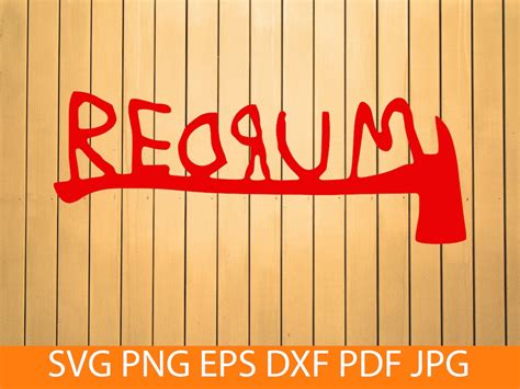 Redrum Svg The Shining Svg Stephen King Svg Clipart Files For