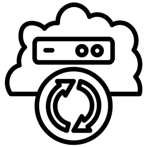 Premium Vector Cloud Backup Vector Icon Illustration Of Cloud