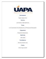 Tarea III Presupuesto Empresarial Docx Participante Virginia Tejeda