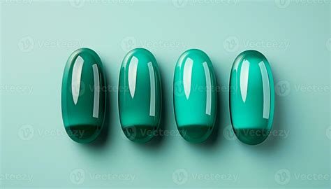 Ai Generated Shiny Green Pill Symbolizes Success In Healthcare And