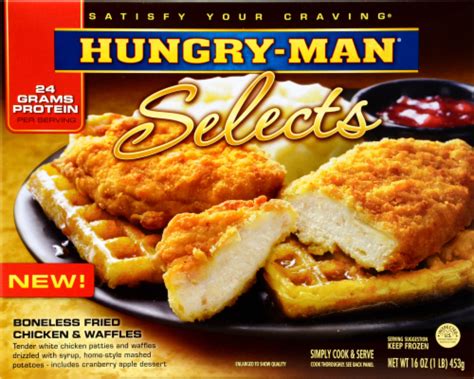 Hungry Man Selects Boneless Fried Chicken Waffles Oz Kroger