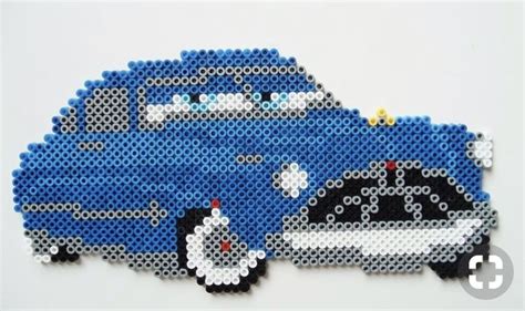 Blue Car Perler Bead Pattern