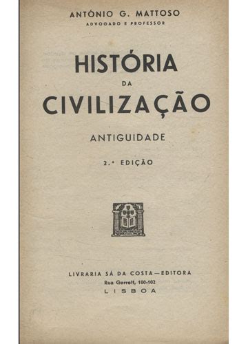 Sebo Do Messias Livro Hist Ria Da Civiliza O Antiguidade