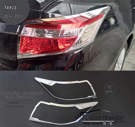 Cobertor Cromado Faro Trasero Toyota Yaris 2014 2017 Tu Distribuidor