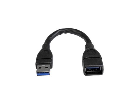 StarTech 6in Black USB 3 0 Extension Adapter Cable A To A M F