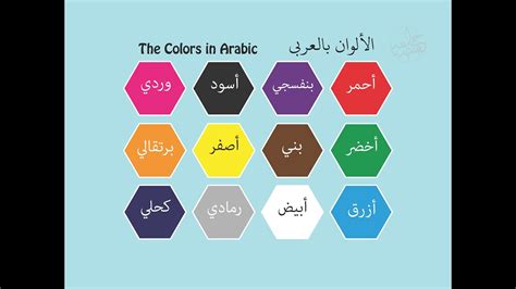 The colors in Arabic الألوان بالعربي - YouTube