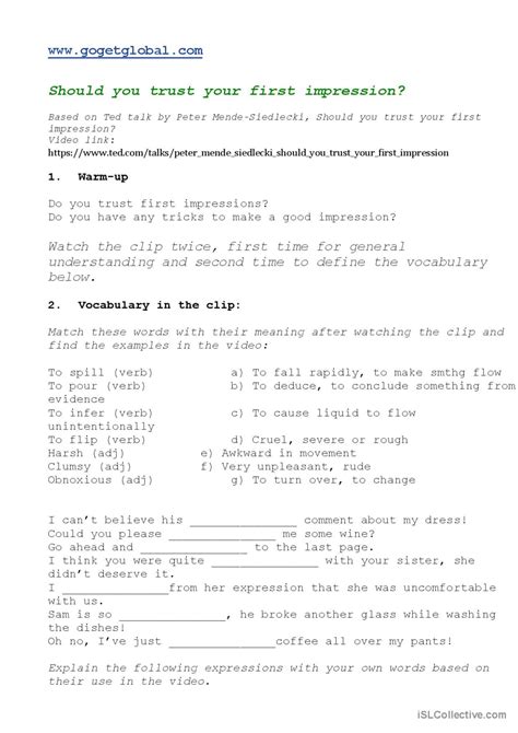 Body Language English Lesson Plan D English Esl Worksheets Pdf And Doc