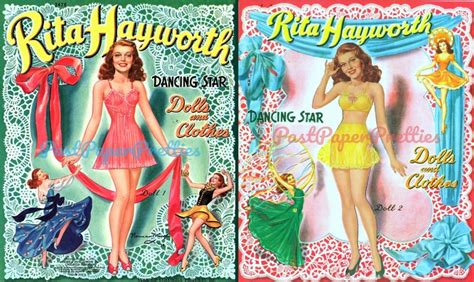 Vintage Paper Dolls Rita Hayworth Movie Dancing Star C 1942 Etsy