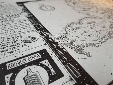 Hand Drawn Red Dead Redemption Map Etsy