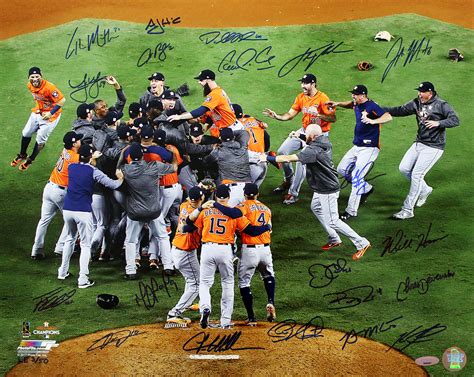 Houston Astros Team Autographed 2017 World Series 16x20 - Verlander ...