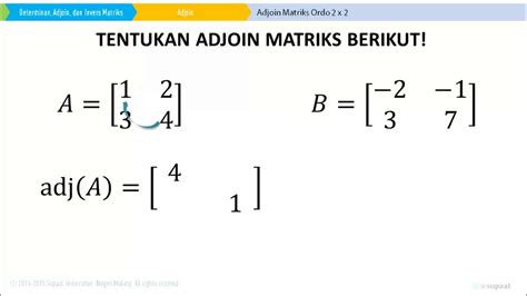 Rumus Matriks Perkalian Ordo X Matematika Dasar Riset