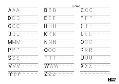 Alphabet Letter Handwriting Practice Sheets