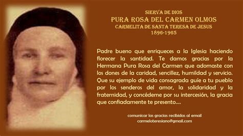 Pura Rosa Del Carmen Olmos La Madre Purita De La Congregación De