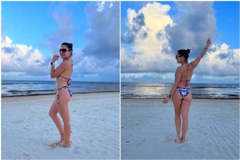 Frente al mar Tábata Jalil impacta en colorido bikini El Heraldo de