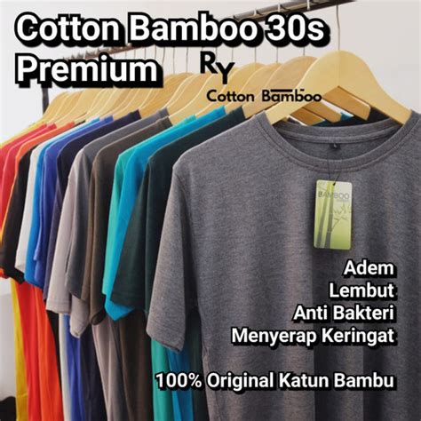 Jual Kaos Polos Katun Bambu S Serat Bambu Cotton Bamboo T Shirt