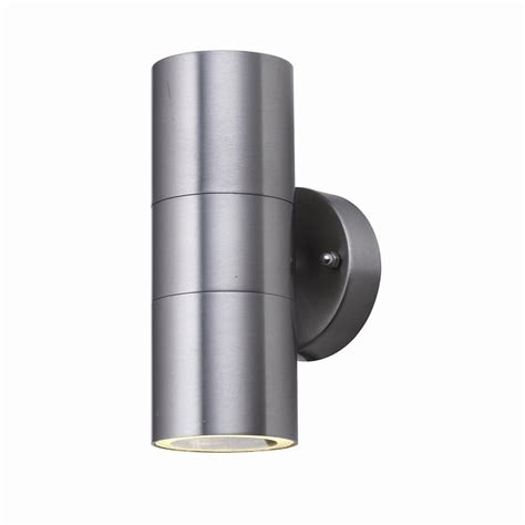 Satin Silver Outdoor Wall Light The Lighting Superstore