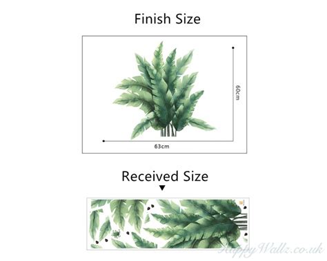 Tropical Plants Leaves Wall Sticker