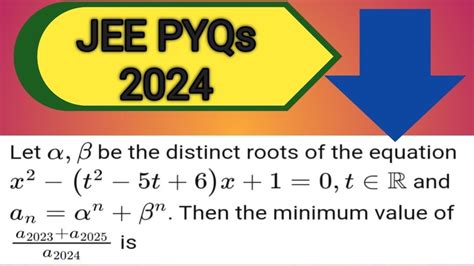 Quadratic Equations Jee Mains Pyqs Important Question Jee Main Paper Discussion