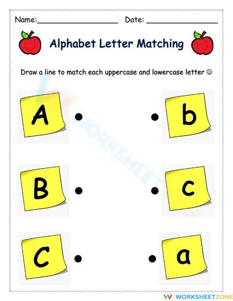 Letter Matching ABC Worksheet