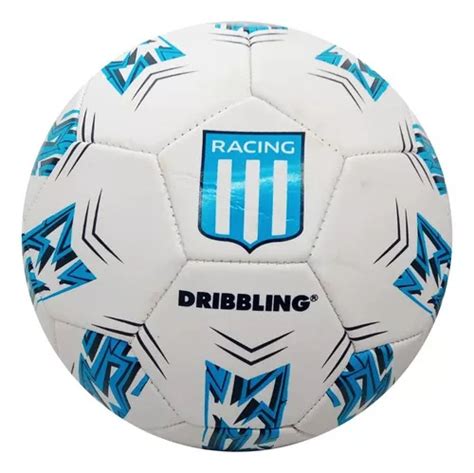 Pelota Futbol Racing Club N 5 Drb Niño Infantil Pvc Color Blanco