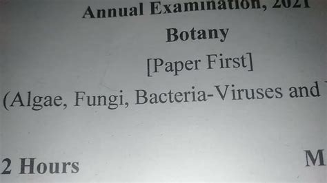 Botany 1 Paper Algae Fungi Bacteria Viruses And Lichens BSc 1