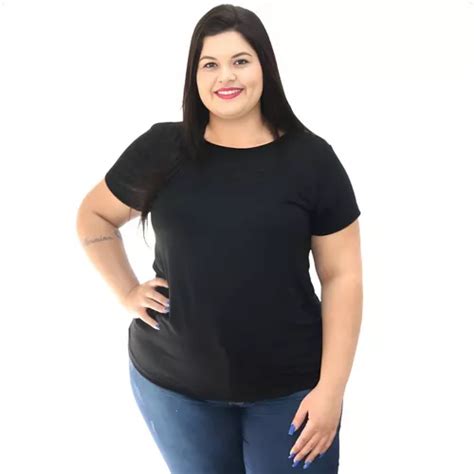 Blusa Camiseta Feminina Básica Fresquinha Plus Size Até G3 Mercadolivre