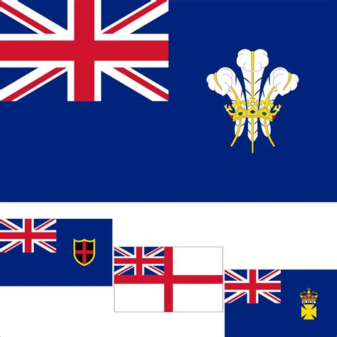 British Squadron Naval United Kingdom Yacht Club Ensign Royal Flag