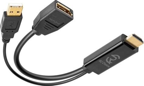 Hdmi Naar Displayport 4k Ultra Hd 60hz Usb Voeding Actieve Kabel