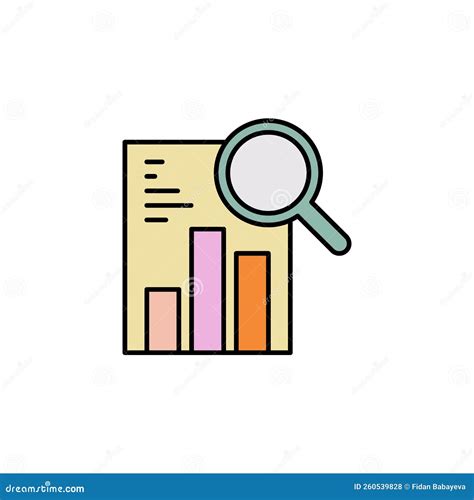 Research Finance Chart Outline Icon Element Of Finance Illustration