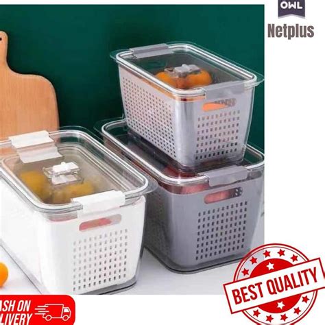 Jual RAK KULKAS AKRILIK KOTAK MAKANAN BOX CONTAINER ACRYLIC SAYUR DAN