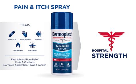 Dermoplast Pain Burn And Itch Relief Spray For Minor Cuts Burns And Bug Bites 2 75