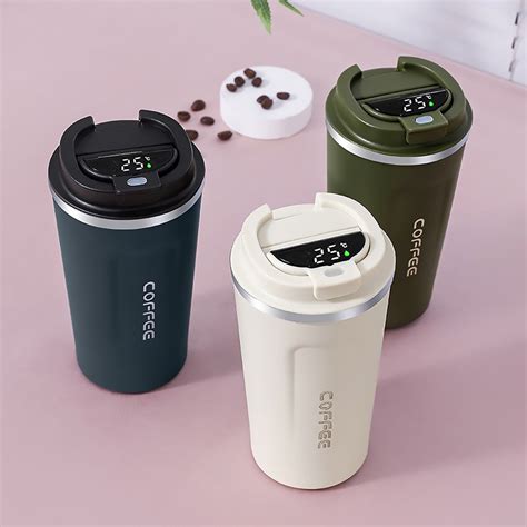 Copo Térmico Café Termômetro Coffee Mugs Vacuum Ml Hot Linha Premium Shopee Brasil