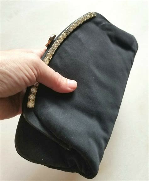 Vintage 30's Satin and Rhinestone Clutch Purse | Shop THRILLING